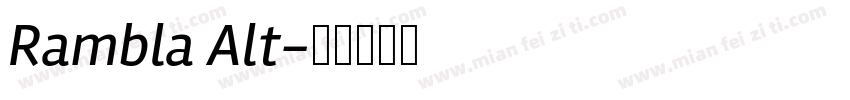 Rambla Alt字体转换